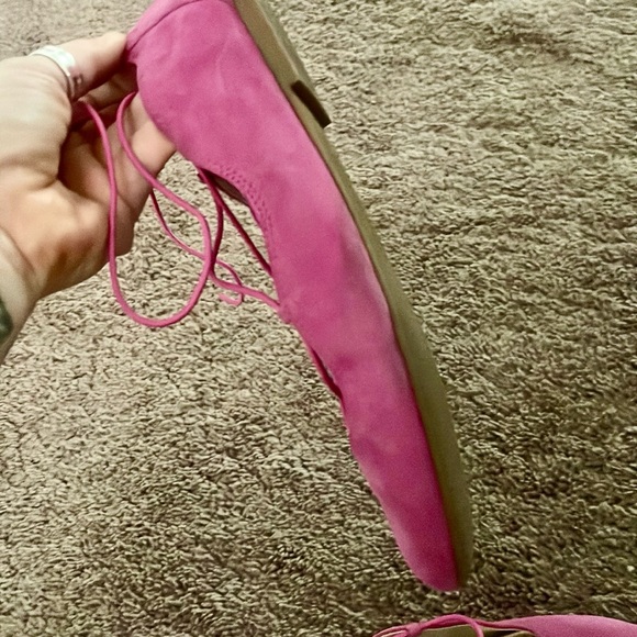 SAM EDELMAN PINK LACE UP SWEADE SHOES SIZE 8 - Picture 11 of 14